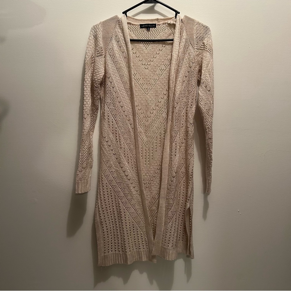 Cream Open Knit Cardigan